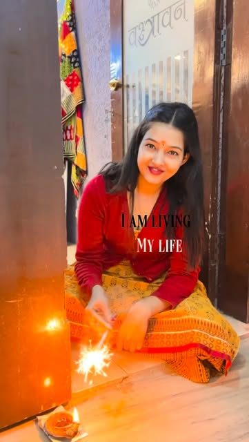 Red saree on Diwali